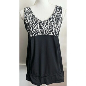 Lululemon • Hustle & Bustle Tank Top • Black / Pretty Palm Black Angel Wing